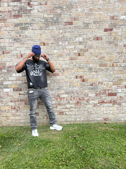 vintage inspired drop shoulder tee